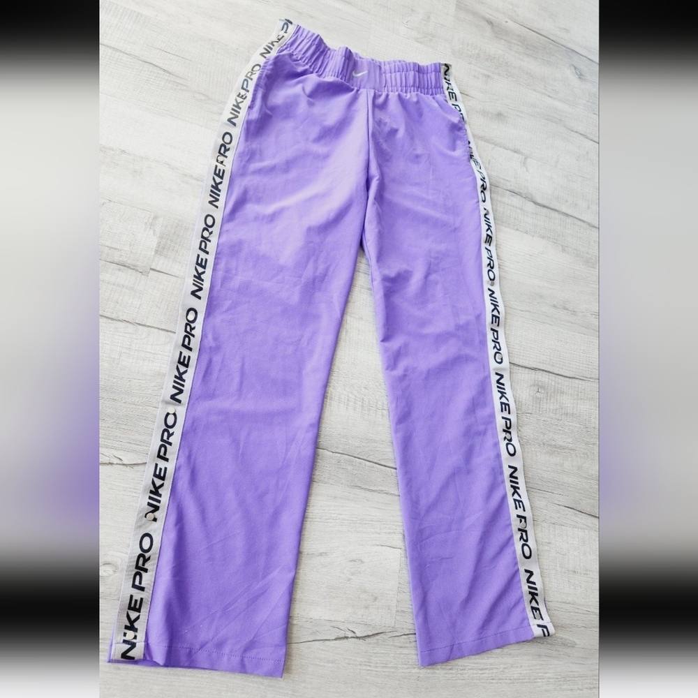 Nike Pro Womens Tear Away Pull On Loose Fitting  Pants in Psychic Purple M - Picture 2 of 10